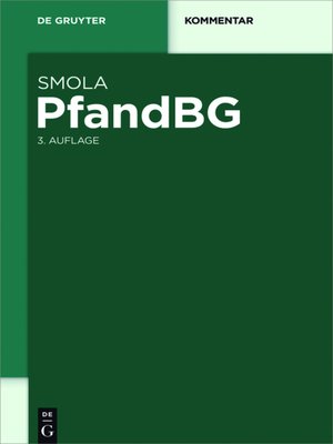 cover image of PfandBG